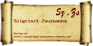 Szigriszt Zsuzsanna névjegykártya