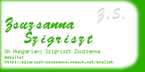 zsuzsanna szigriszt business card